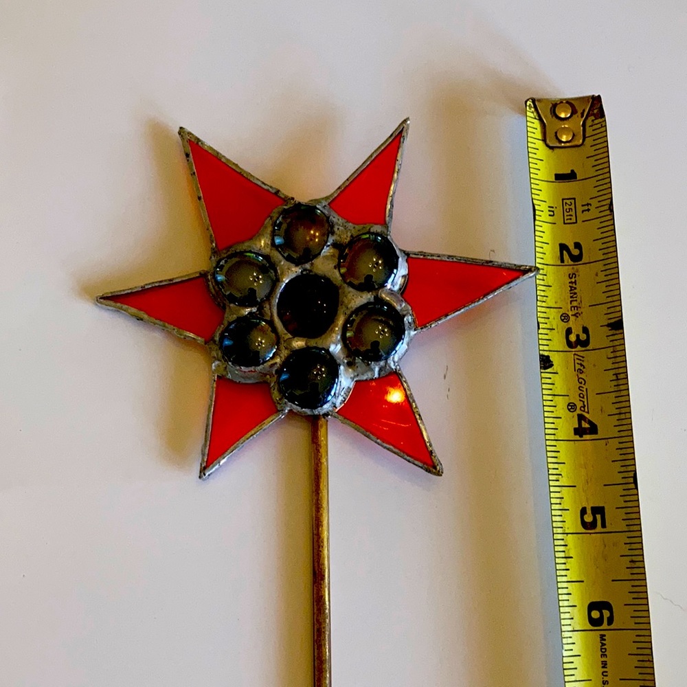 HAND MADE GLASS GARDEN STAKE